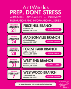 ArtWorks Apprentice Prep, Dont Stress event series informational