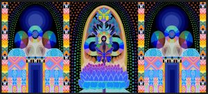 Rendering of the Saya Woolfalk Mural
