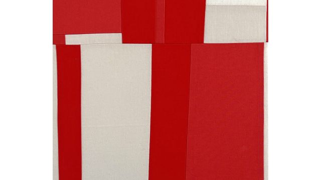 Heather Jones, In Giving We Receive, sewn cotton, 14x11, 2018