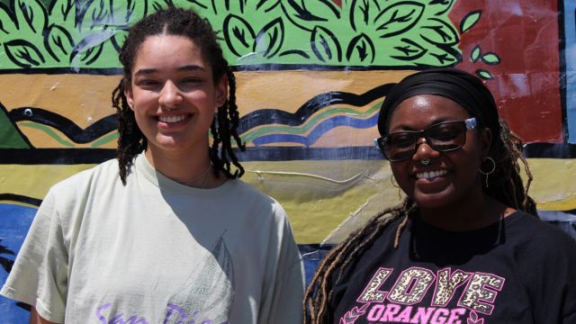 (L-R) Ella Emanuel and Nytaya Babbitt by Sandra Okot-Kotber.