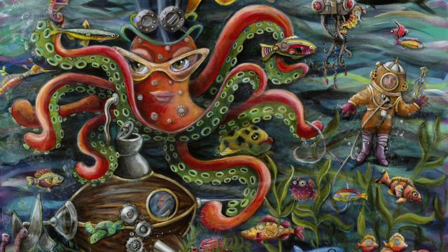 Steampunk Octopus by JoAnn Berger