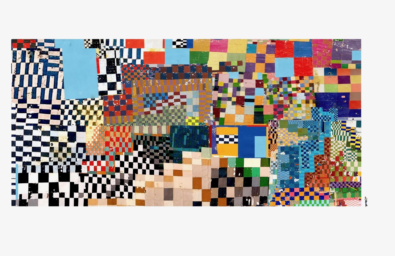 contellation (rumi maki) by artist william cordova featuring grids and boxes of various colors